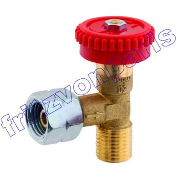 Regulierventil 90° G 1/4 LH-ÜM x G 1/4 LH-KN