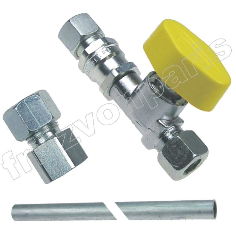 Flüssiggas-Anschlußset G3/8" AG x Ø12mm (gerade Aufschraubung)