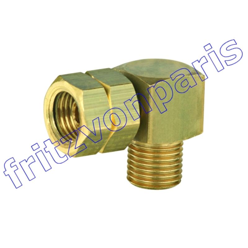 Verbindungsstück 90° - G 1/4 LH-ÜM x G 1/4 LH-KN