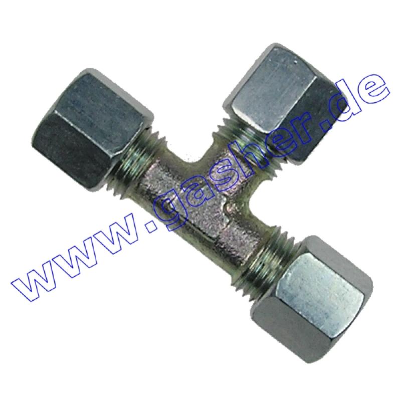 T-Verschraubung RVS 8 x RVS 8 x RVS 8